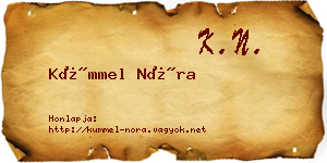 Kümmel Nóra névjegykártya